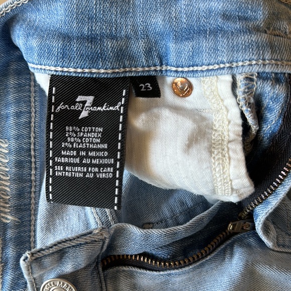 7 for all Mankind Ankle Givenevere Size 23 Light wash Denim - Picture 9 of 10